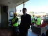 Pasadena Community Job Center Workers greeting Pasadena Mayor Bill Bogaard