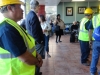 Pasadena Community Job Center Workers greeting Pasadena Mayor Bill Bogaard